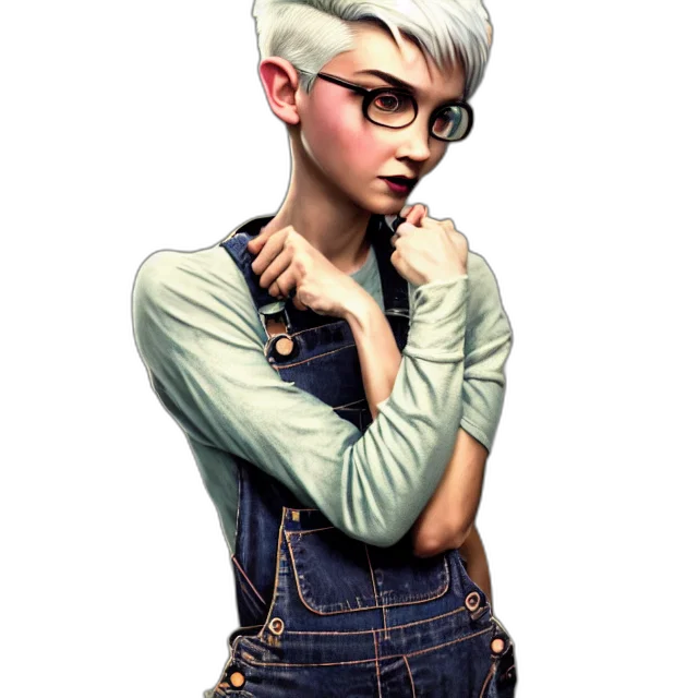 staff, jacket, face, jewelry, concept art, fantasy art, cartoon, comic book art transparent PNG cut-out