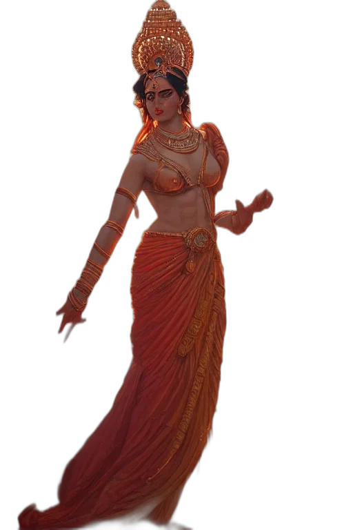 staff, dress, jewelry, concept art transparent PNG cut-out