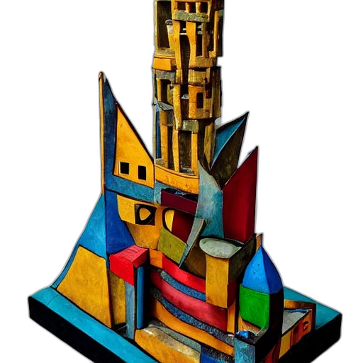 crown, building, robot, 3d render, concept art, pixel art, fantasy art, outer space transparent PNG cut-out