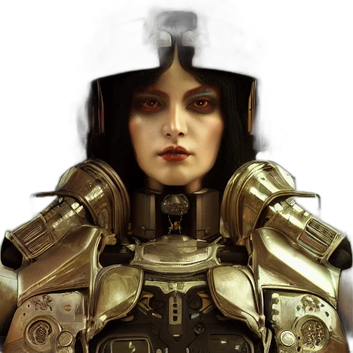 robot, face, staff, concept art transparent PNG cut-out