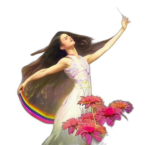 dress, hair, photorealistic, fantasy art transparent PNG cut-out