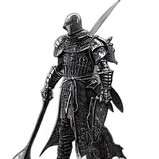 sword, staff, weapon, fantasy art, concept art, comic book art, pencil sketch, monochrome transparent PNG cut-out