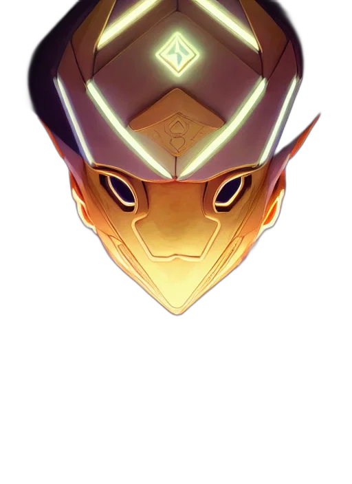 mask, crown, dragon, face, concept art, anime, fantasy art, watercolor transparent PNG cut-out