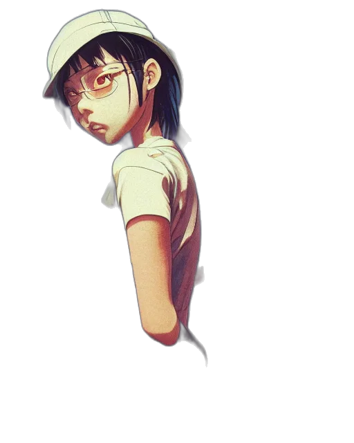 staff, hat, face, creature transparent PNG cut-out