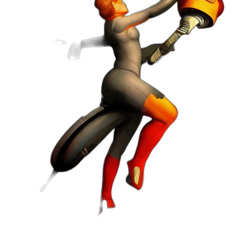 staff, weapon, robot, hat transparent PNG cut-out
