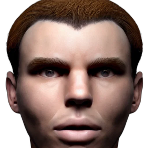 face, mask, staff, hair, photorealistic, 3d render, concept art, cartoon transparent PNG cut-out