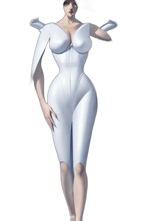 dress, robot, concept art, 3d render, fantasy art, cartoon, detailed, beautiful transparent PNG cut-out