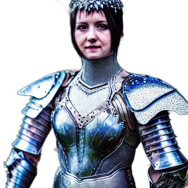 robot, crown, sword, fantasy art transparent PNG cut-out