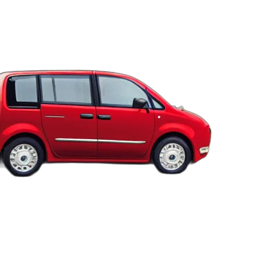 car, 3d render, photorealistic, family transparent PNG cut-out