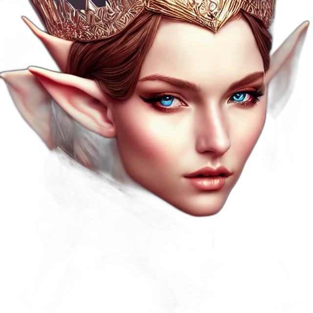 face, crown, jewelry, dragon, fantasy art, concept art, photorealistic, 3d render transparent PNG cut-out