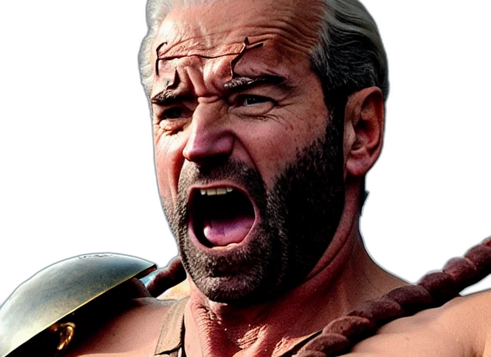 face, weapon, animal, sword, photorealistic, concept art, 3d render, cinematic transparent PNG cut-out