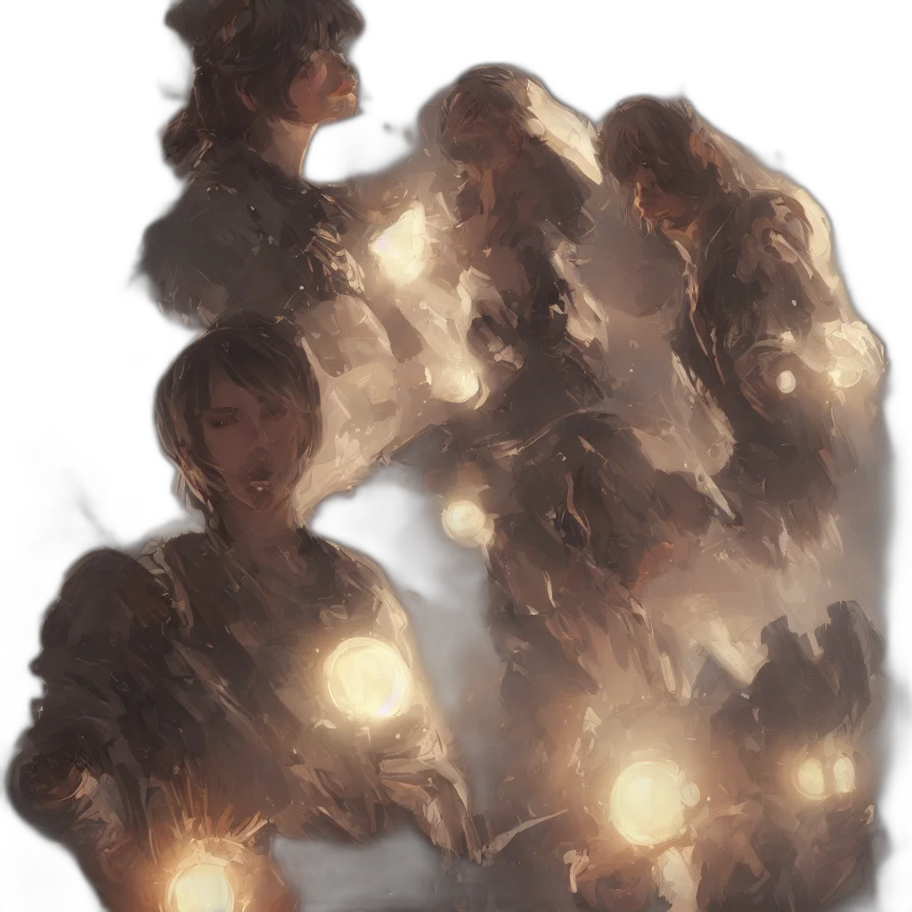 staff, crown, hair, jacket, concept art, fantasy art, comic book art, 3d render transparent PNG cut-out