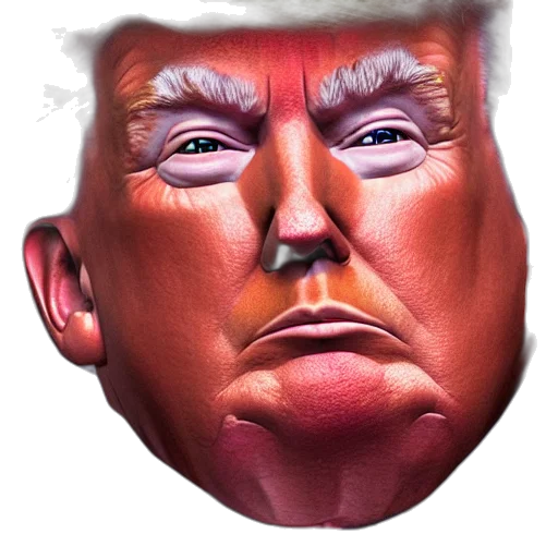 mask, face, hat, creature, photorealistic, 3d render, concept art, vaporwave transparent PNG cut-out