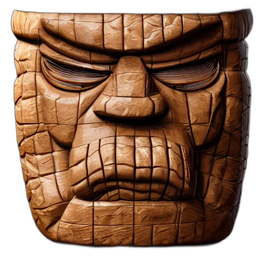 face, mask, furniture, photorealistic transparent PNG cut-out