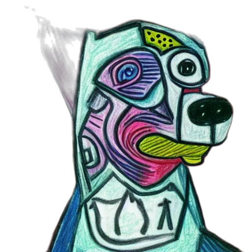 mask, staff, face, animal, concept art, cartoon, 3d render, watercolor transparent PNG cut-out