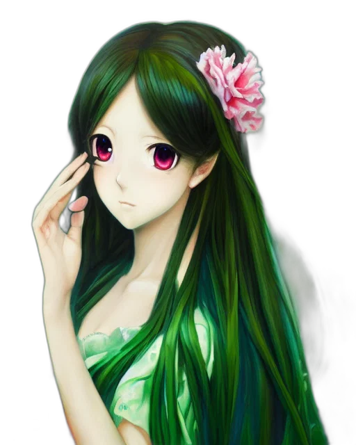 dress, face, flower, mask transparent PNG cut-out
