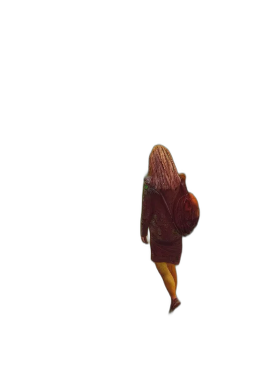 hair, dress, jacket, creature transparent PNG cut-out