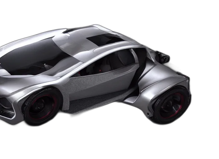 car, 3d render, concept art, photorealistic transparent PNG cut-out