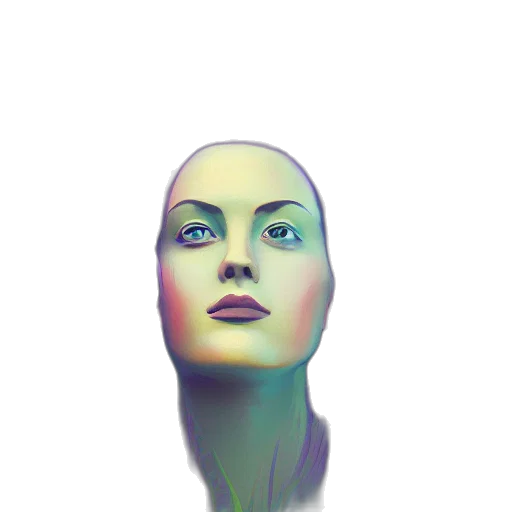 robot, face, mask, creature, 3d render, photorealistic, concept art, pixel art transparent PNG cut-out