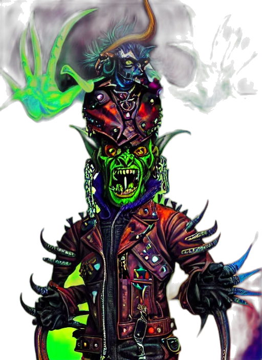 mask, staff, creature, jacket, concept art, fantasy art, comic book art, pixel art transparent PNG cut-out