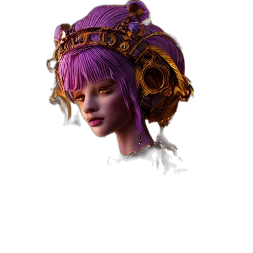 crown, hat, face, mask, fantasy art, concept art, photorealistic, 3d render transparent PNG cut-out