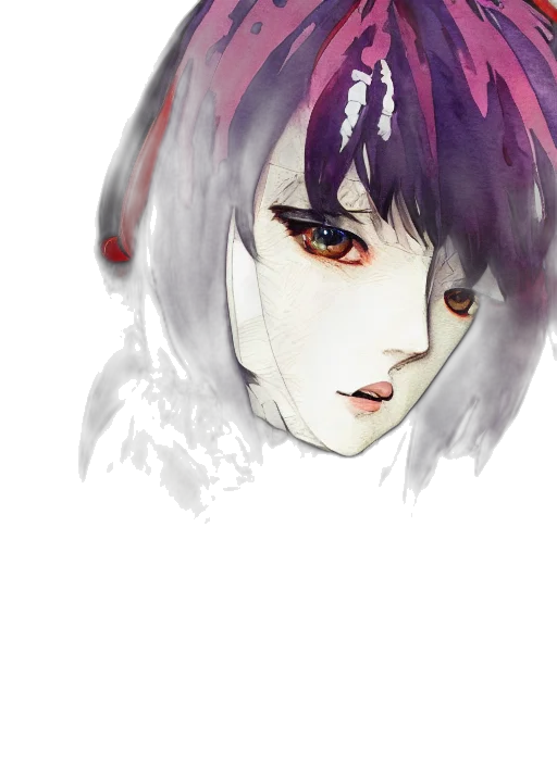 mask, face, creature, robot, watercolor, anime, photorealistic, fantasy art transparent PNG cut-out