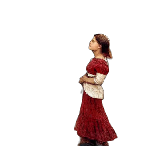 dress, staff, umbrella, hat transparent PNG cut-out