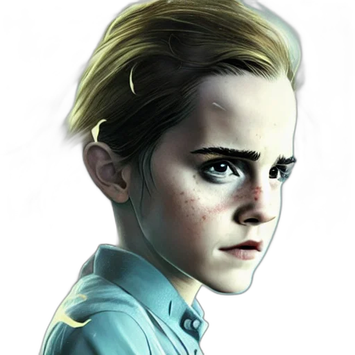 face, robot, staff, photorealistic transparent PNG cut-out