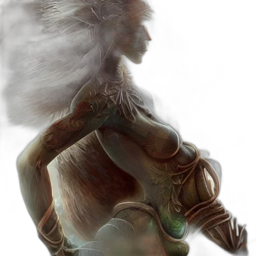 dragon, jewelry, dress, staff, fantasy art, concept art, photorealistic, comic book art transparent PNG cut-out