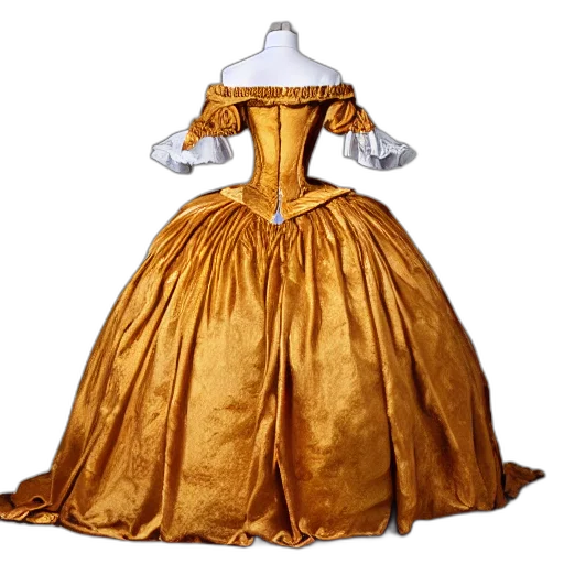 dress, crown, golden, ginger transparent PNG cut-out