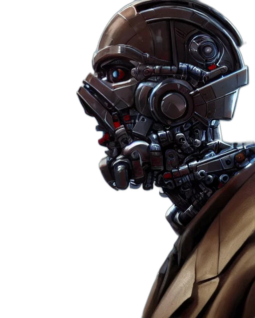 robot, face, mask, cyberpunk transparent PNG cut-out