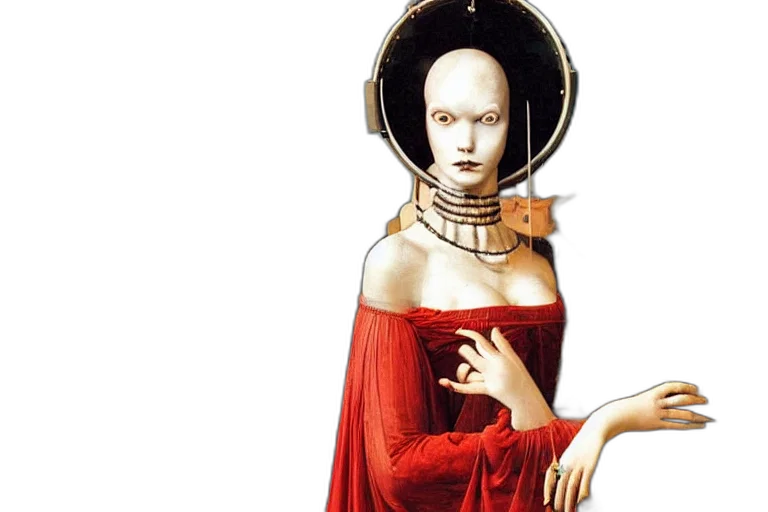 robot, dress, jewelry, crown transparent PNG cut-out