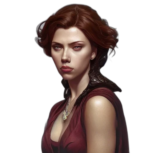 face, dress, staff, fantasy art transparent PNG cut-out