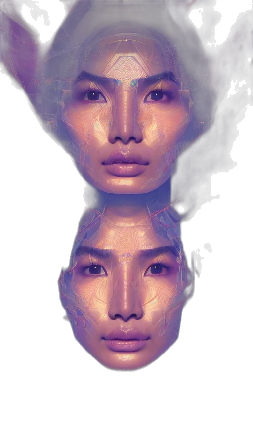 face, mask, crown, robot transparent PNG cut-out