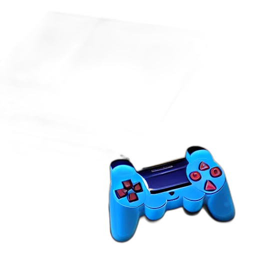 weapon, 3d render, concept art, photorealistic, pixel art, blue, playstation, graphic transparent PNG cut-out