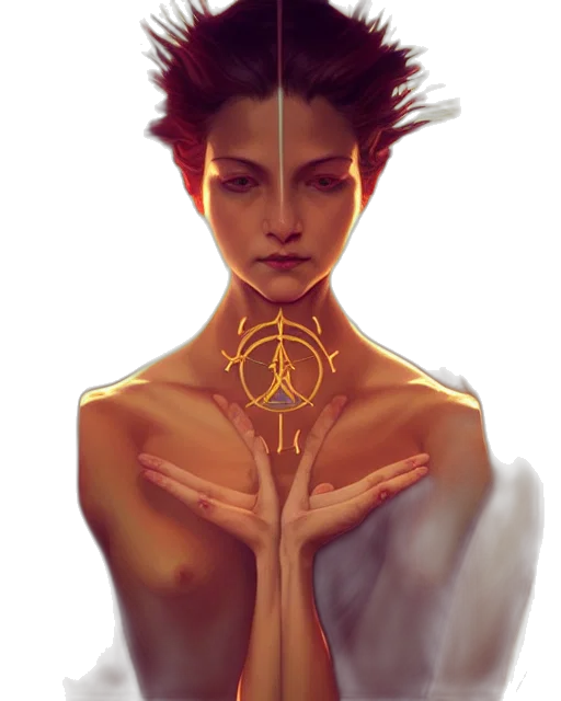 jewelry, crown, face, mask, fantasy art, concept art, cyberpunk, anime transparent PNG cut-out