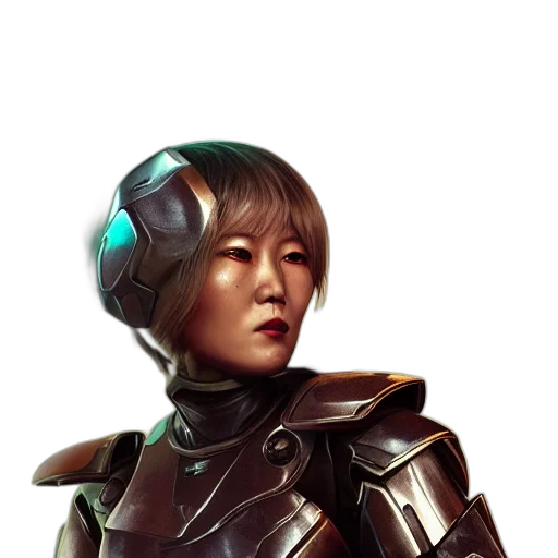 robot, face, staff, concept art transparent PNG cut-out