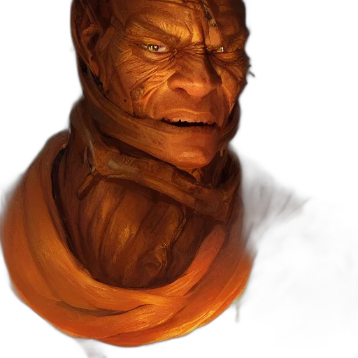 face, mask, staff, creature transparent PNG cut-out