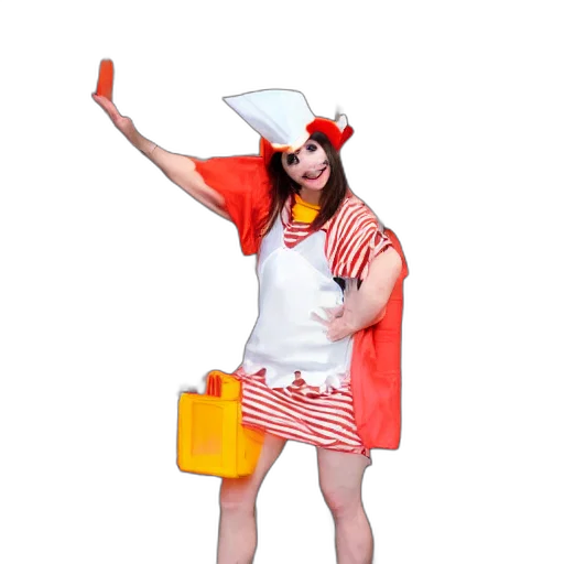 staff, dress, hat, food transparent PNG cut-out