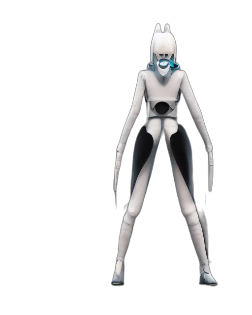 robot, creature, concept art, 3d render transparent PNG cut-out