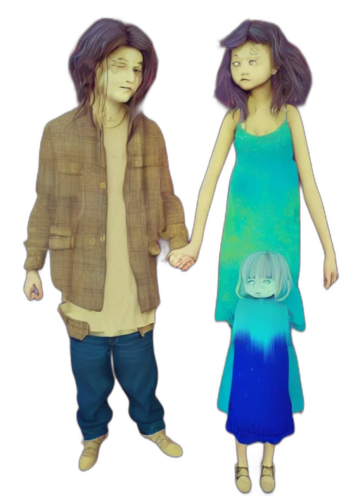 3d render, concept art, vaporwave, fantasy art, underwater, pastel, blue, recursive transparent PNG cut-out