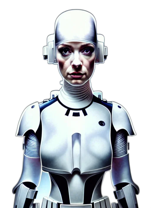 robot, face, concept art, cyberpunk, 3d render, comic book art, symmetrical, looking transparent PNG cut-out