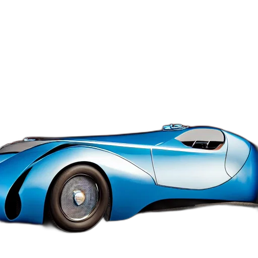 car, 3d render, concept art, photorealistic, blue, futuristic, bugatti, type transparent PNG cut-out