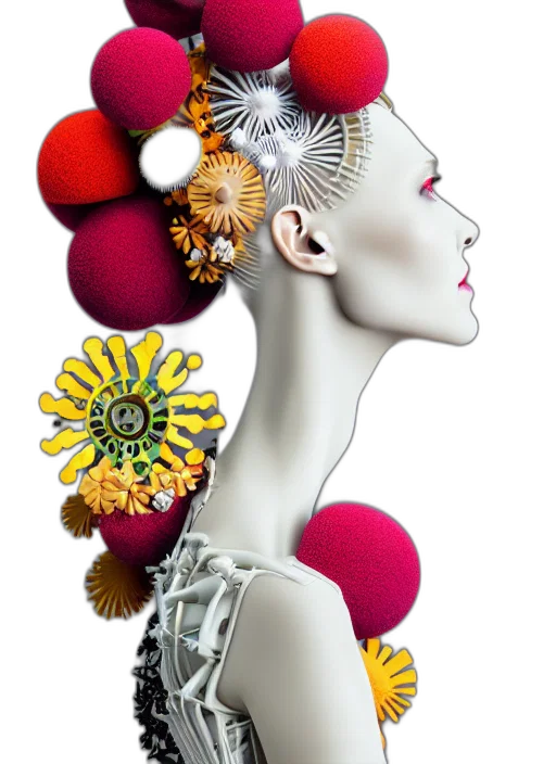 jewelry, crown, robot, flower transparent PNG cut-out