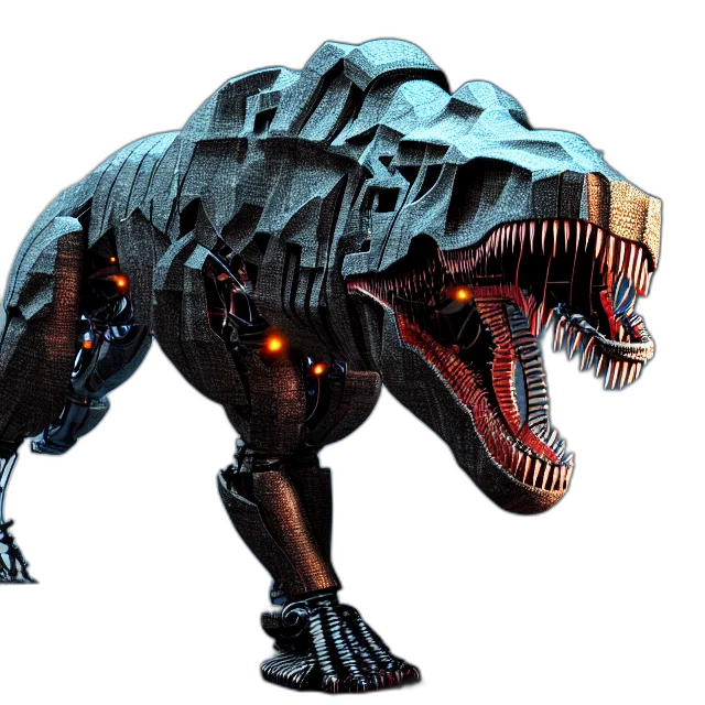 creature, animal, dragon, weapon, concept art, 3d render, pixel art, cybernetic transparent PNG cut-out