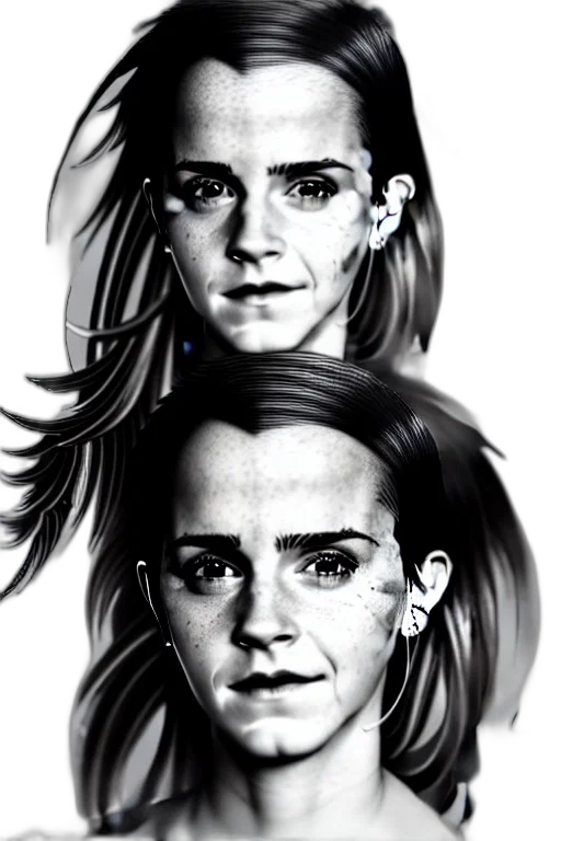 face, photorealistic, comic book art, cartoon, concept art, neon lights, outer space, emma transparent PNG cut-out