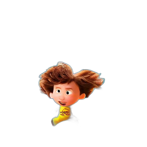 hair, creature, cartoon, 3d render transparent PNG cut-out