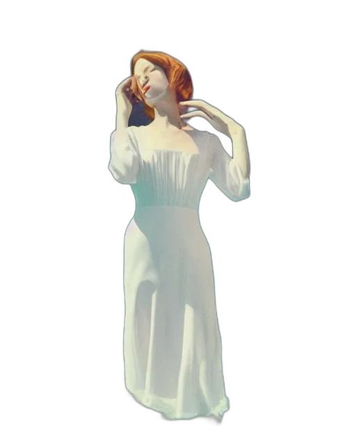 dress, staff, face, creature transparent PNG cut-out