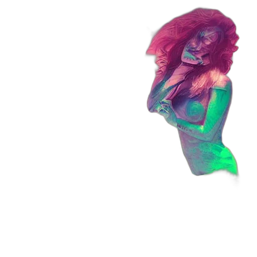 dress, creature, hair, face transparent PNG cut-out