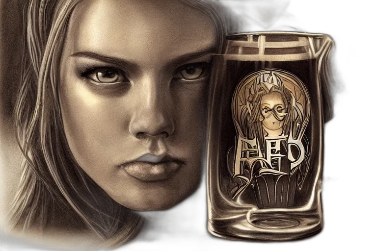 comic book art, photorealistic, concept art, fantasy art, beer, fantasy, pencil, art transparent PNG cut-out